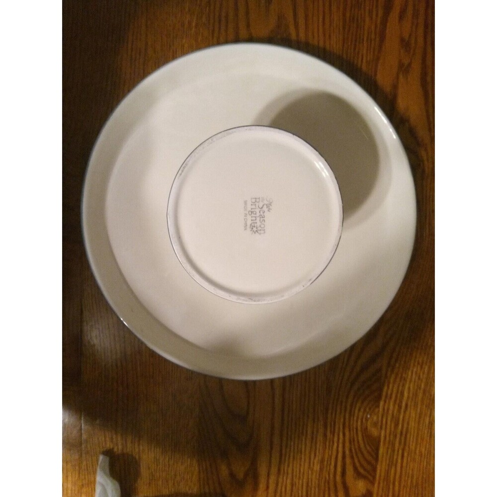Let it snow snowman Decorative Tray Make The Season Bright Cake Stand Dessert - Picture 3 of 3